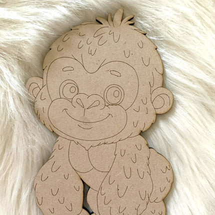 Gorilla - Paint Your Own MDF Animals