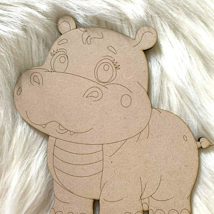 Hippopotamus - Paint Your Own MDF Animals