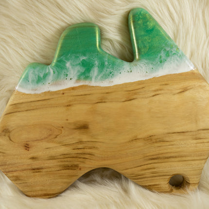 Australia Shaped Cheeseboard - Camphor Laurel Wood