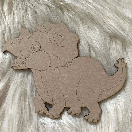 Triceratops 01 - Paint Your Own MDF Animal