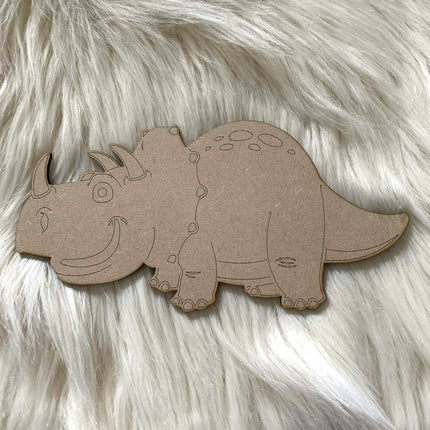 Triceratops 02 - Paint Your Own MDF Animal