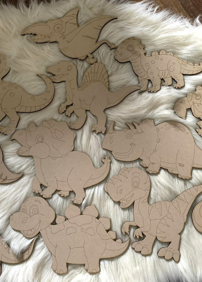 Paint Your Own Dinosaurs – Laser-Engraved & Perfect for Kids!