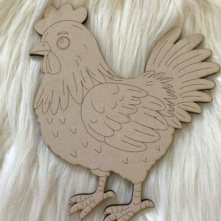 Chicken - Paint Your Own MDF Animal