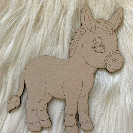 Donkey - Paint Your Own MDF Animal