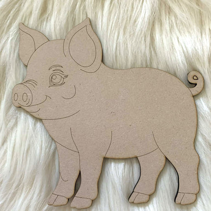 Pig - Paint Your Own MDF Animal