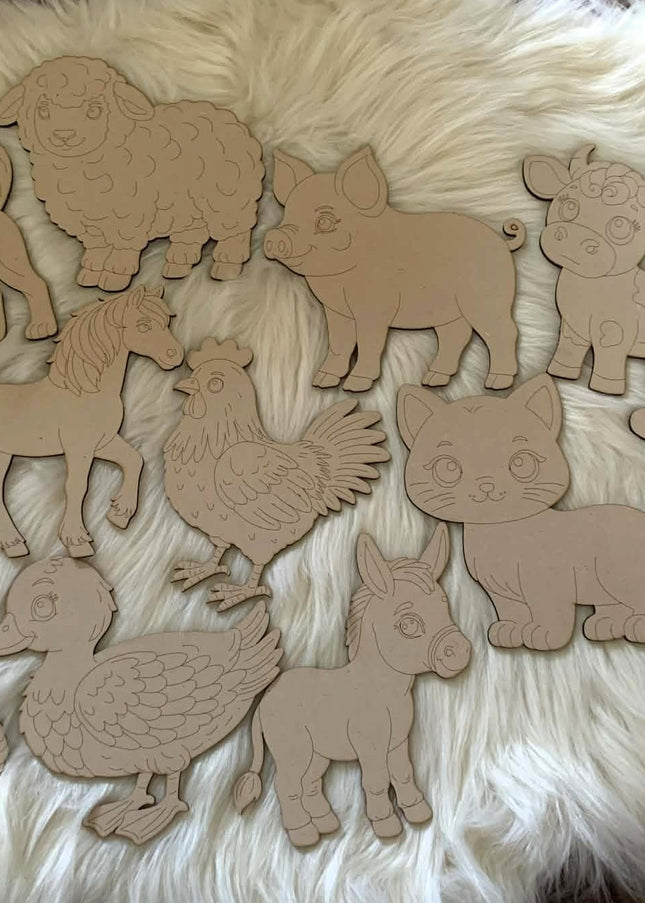 Paint Your Own Farm Animals – Laser-Engraved & Perfect for Kids!