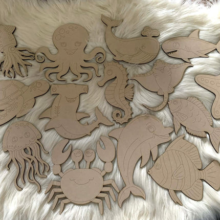 Paint Your Own Ocean Animals Kit –  Laser-Engraved & Perfect for Kids!