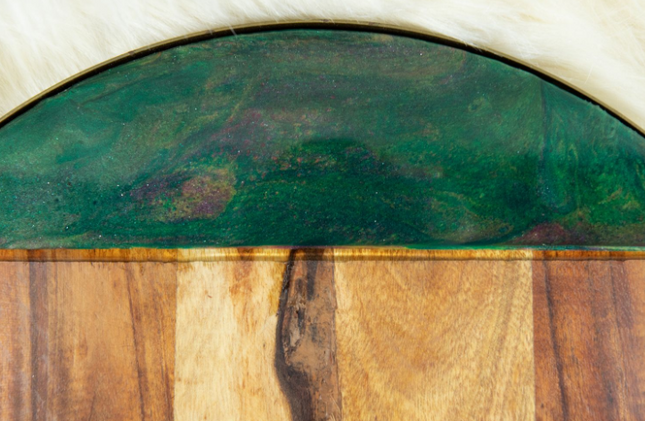 Large Circular Cheese Board - Acacia Wood