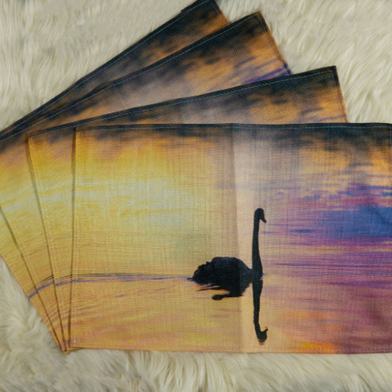 Placemats - Swan at Sunset