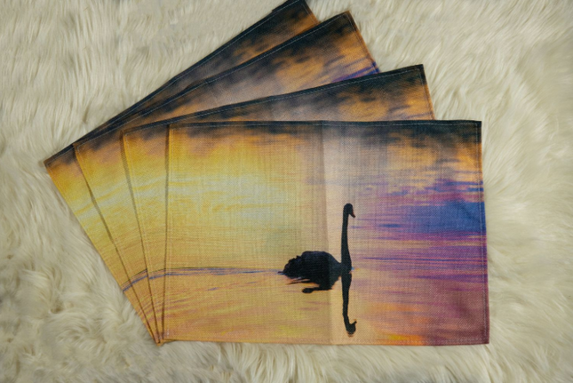 Placemats - Swan at Sunset