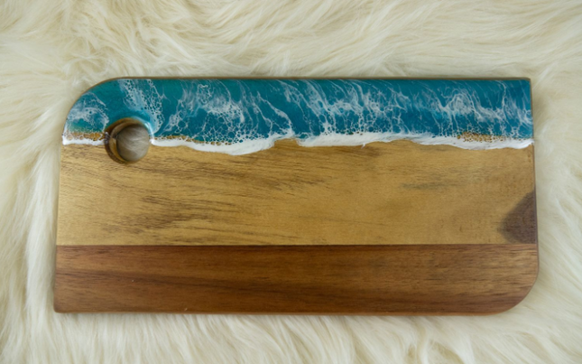 Small Cheese Board with Knife Set - Acacia Wood