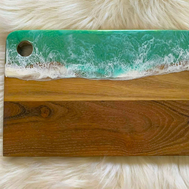 Small Cheeseboard with Knife Set - Teak Wood