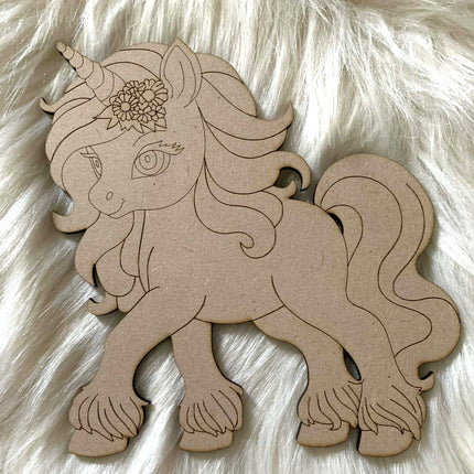 Unicorn 01 - Paint Your Own MDF Animal
