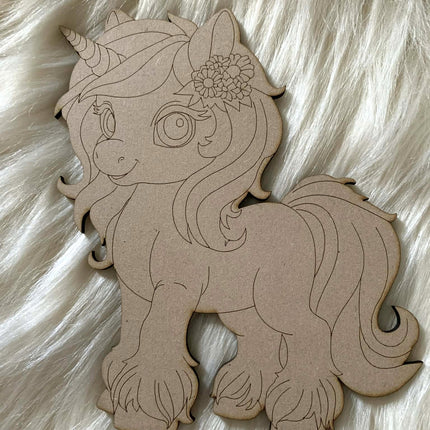 Unicorn 03 - Paint Your Own MDF Animal