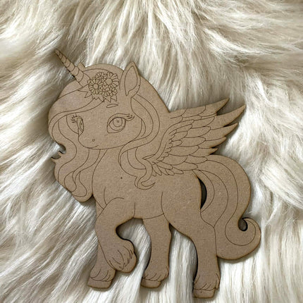 Unicorn 06 - Paint Your Own MDF Animal