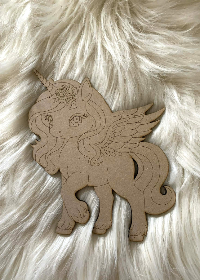 Unicorn 06 - Paint Your Own MDF Animal