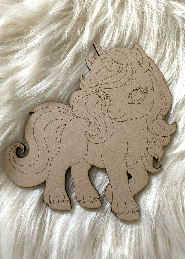 Unicorn 07 - Paint Your Own MDF Animal