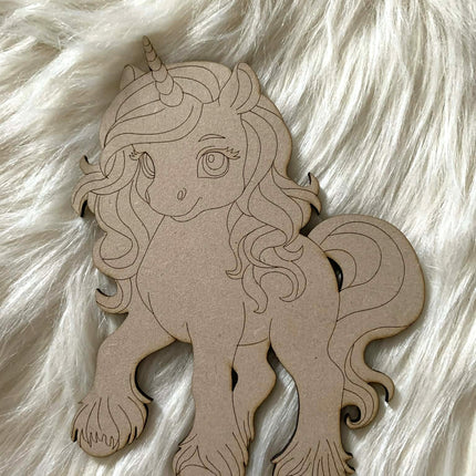 Unicorn 08 - Paint Your Own MDF Animal
