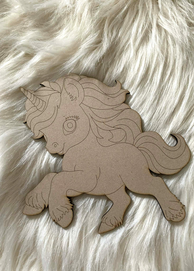 Unicorn 09 - Paint Your Own MDF Animal